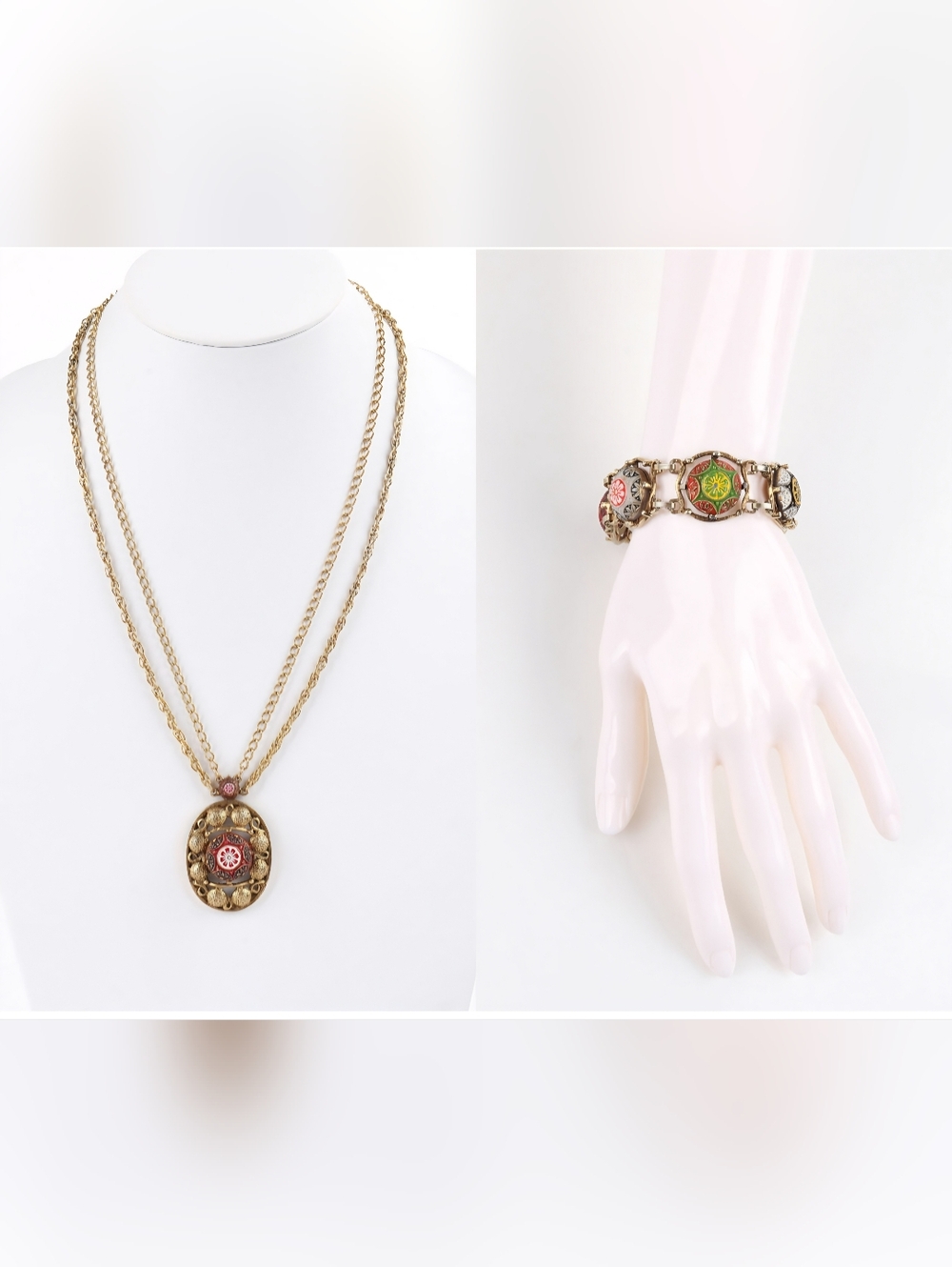 Vintage Juliana D&E "Moroccan Matrix" Necklace Bracelet Set - Picture 2 of 4